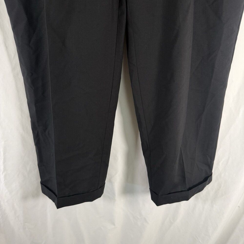 Versini Wool Dress Pants Men's 40 Reg Black Pleated Front Pockets 27.5" Inseam - Picture 3 of 10